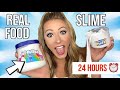 SLIMES DECIDE WHAT I EAT FOR 24 HOURS 😱⏰ *HIGHLY SATISFYING*