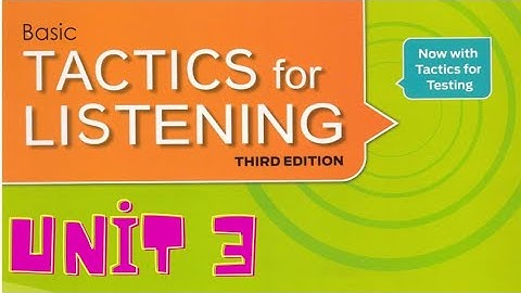 Tactics for Listening Third Edition Basic Unit 3 Clothes