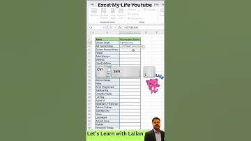 Abbreviated Name in 3 letters in excel,#excelinhindi,#excelshorts,#viral, #reels, #exceltips, #hindi