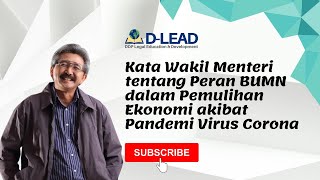 WEBINAR D-LEAD 'Peran BUMN dalam Pemulihan Ekonomi Negara Akibat Pandemi COVID-19' #PART 2