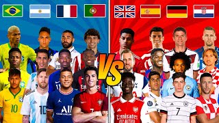 Who wins?🤔Brazil Argentina France Portugal🆚England Spain Germany Croatia.💥 EPIC ROYAL BATTLE 🔥💪