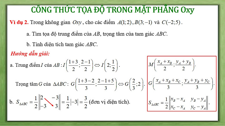 Cách giải các bài toán tọa độ trong mặt phẳng