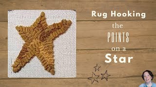 Rug Hooking the Points on a Star