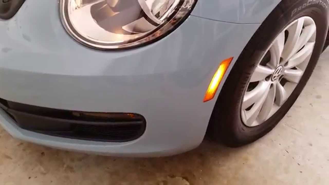 2012 2016 volkswagen beetle testing turn signal side front marker light