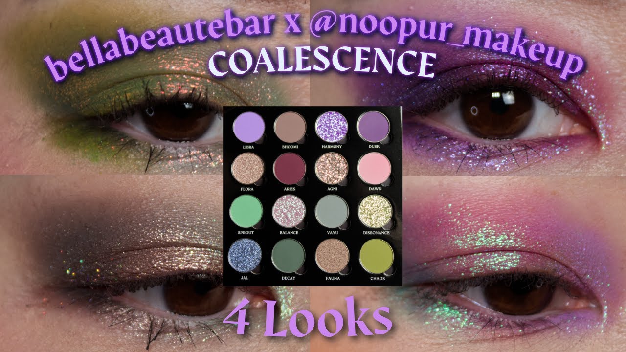 4 Looks 1 Palette || COALESCENCE New Palette from Bella Beaute Bar x Noopur Makeup || Review!