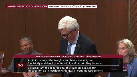 CHAMBER SPEECH -- Bill S-3