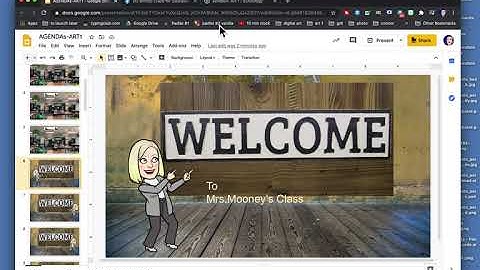 How do you make a SCROLLING Bitmoji google slideshow in Schoology?