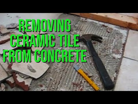 Removing Ceramic Tile From Concrete Youtube