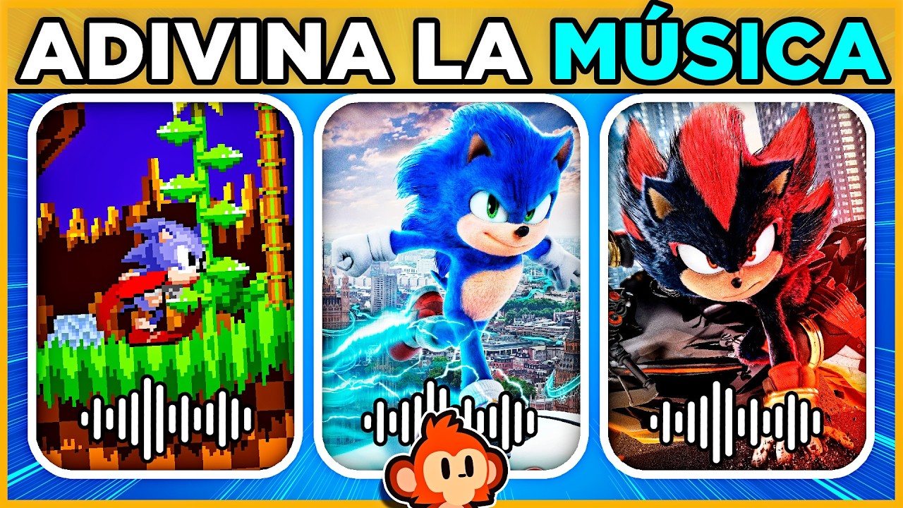 🎵ADIVINA LA CANCIÓN | SONIC ⚡🔵🦔 | ¿De qué juego, dibujo o película es la canción? | 🐵#monoquiz