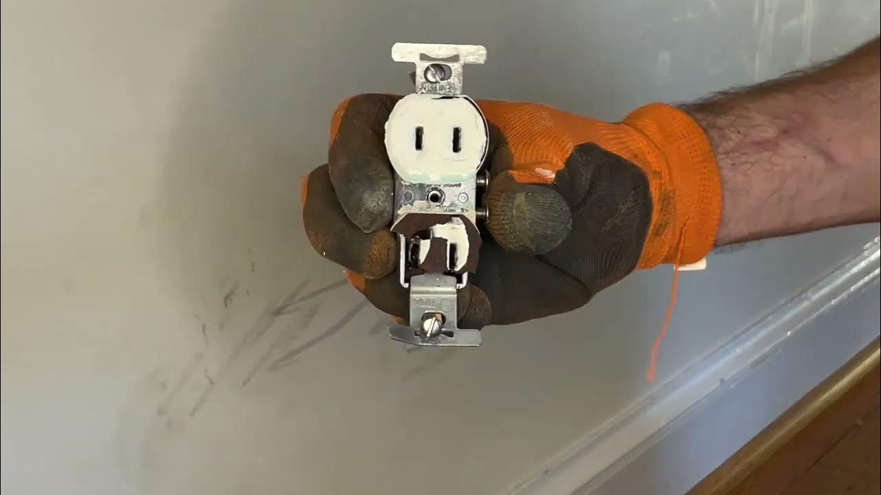 Replacing ungrounded two prong outlet with 3 prong electrical update