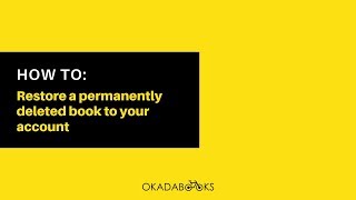 How to Restore a Permanently Deleted Book to Your Library