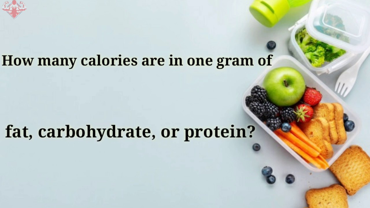 How Many Calories Are In One Gram Of Fat Carbohydrates Or Protein 