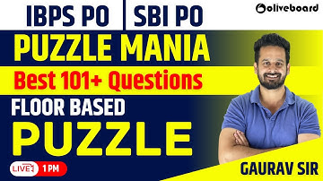 SBI PO/IBPS PO Reasoning | Floor Based Puzzle | Best 101 Questions | Puzzle Mania | Gaurav Sir