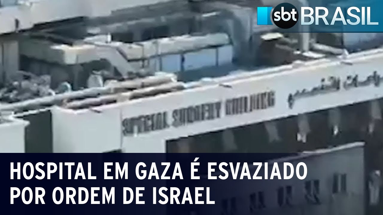 Hospital em Gaza é esvaziado por ordem de Israel | SBT Brasil (18/11/23)