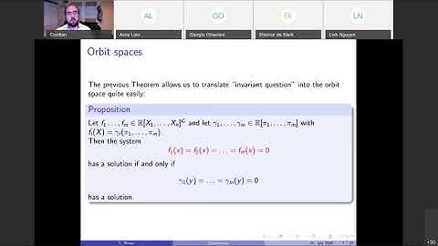 Course:Symmetries in algorithmic questions in real algebraic geometry- Cordian Riener (UiT) - Part 3