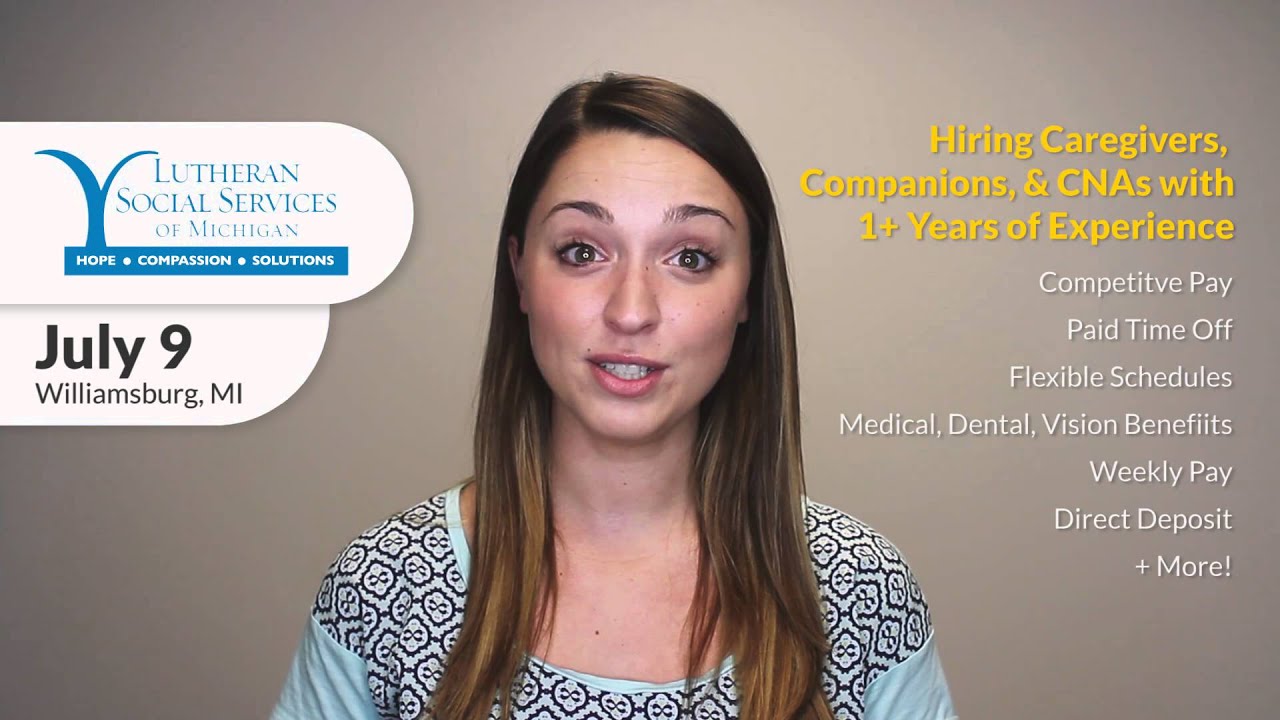 Caregiver/CNA Job Fair with Lutheran Social Services of Michigan in Williamsburg MI