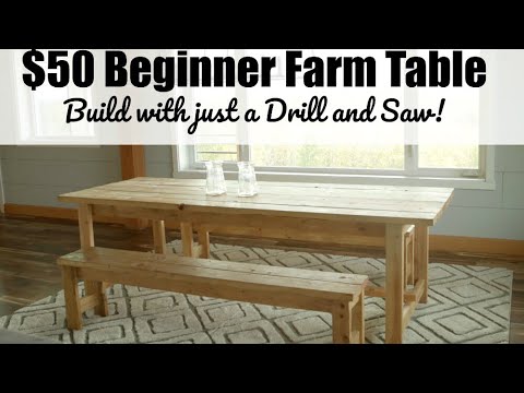 Beginner Farm Table Project Plans - YouTube