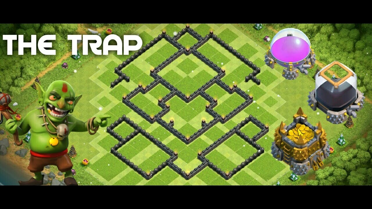 THE TRAP | Best TH9 Farming base 2016 | With Bomb tower | Clash Of clans |