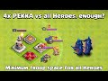 Finding minimum housing space of every troop to defeat all Heroes | Clash of Clans