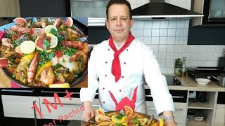 بايلا بالسمك وفواكه البحر على الطريقة الاسبانية جد سهلة ومبسطة شهيوات رمضانية  recetta de paella