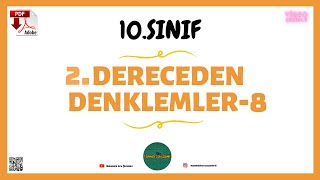 2.Dereceden Denklemler-8 Kök-Katsayı İlişkisi-2 10.Sınıf Matematik Konu Anlatımı 2020-2021