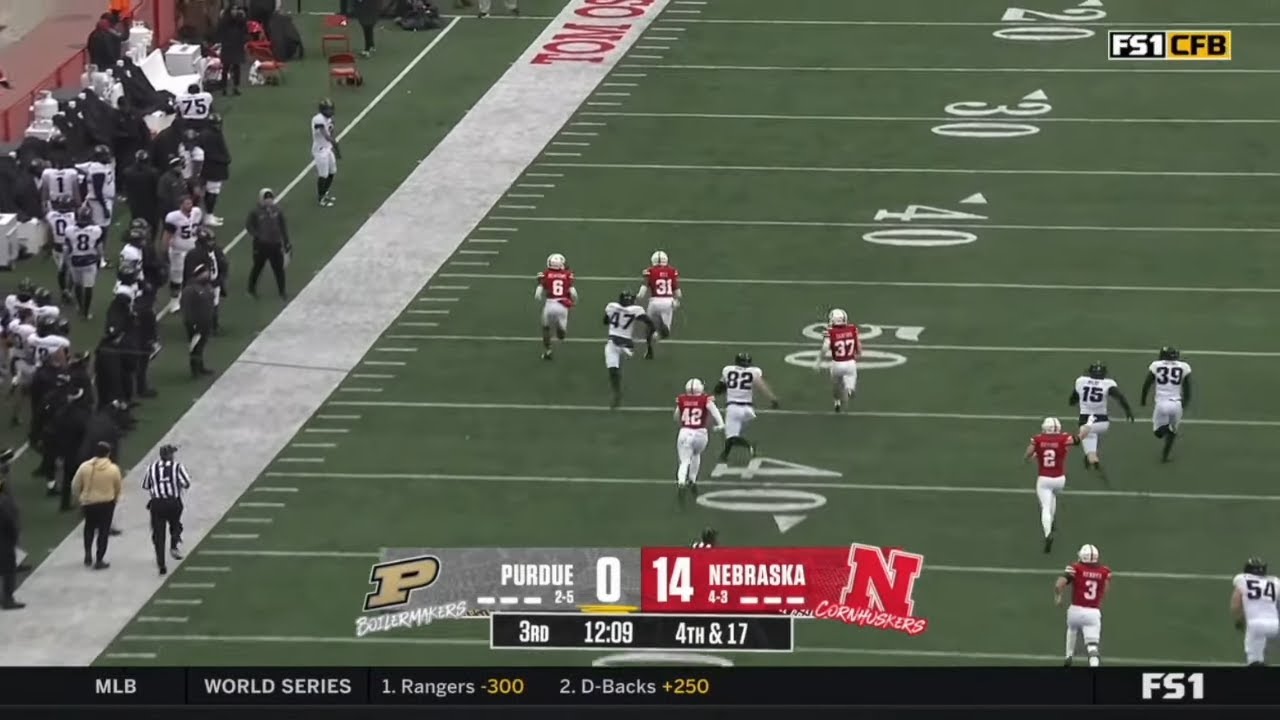 Nebraska blocked field goal TD vs Purdue YouTube