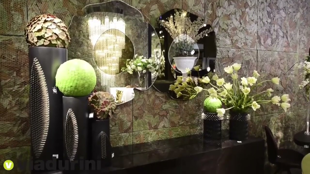 Vasen für den Innenbereich aus mattschwarzer Keramik und Stahl, MAde in Italy - Viadurini Living