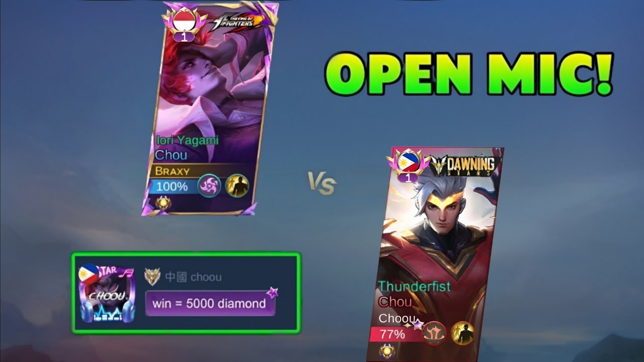 BRAXY VS CHOOU WIN 5,000 DIAMOND💎 | WHO WIN? - MLBB