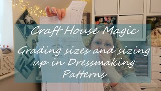 Grading sizes and sizing up in Dressmaking Patterns