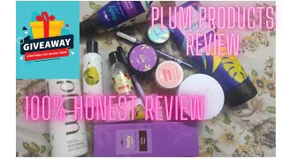 PLUM GOODNESS | PLUM Products 100% HONEST REVIEW| GIVEAWAY?✨| WATCH FULL VIDEO