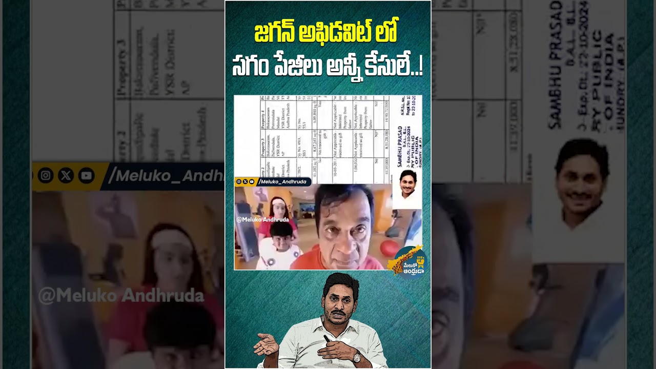 జగన్ అఫడవిట్ లో అన్నీ సగం పైన కేసులే ..! | Jagan Affidavit | AP Politics | Meluko Andhruda