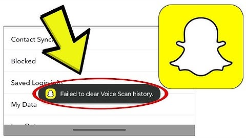 How To Fix Snapchat App Failed to clear Voice Scan history. Problem Solved