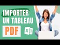Importer des données PDF vers Excel facilement