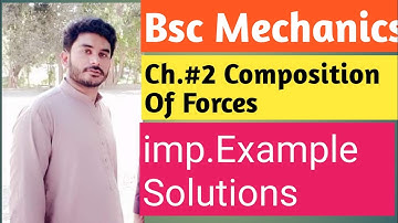 Bsc Mechanics ||Chapter#2||Composition of Forces||Example solutions ||