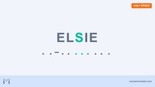 Elsie in Morse code