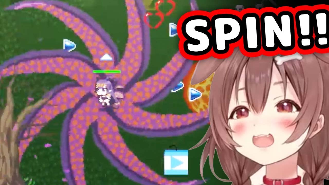 Korone Loves Ina's "Tako Spin" Attack In HoloCure【Hololive】