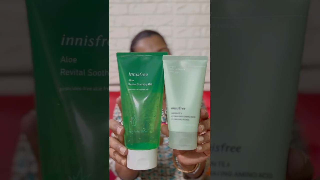 Skincare ft Innisfree |Green Tea Cleansing Foam |Aloe Revital Soothing Gel  #review #koreanskincare - YouTube