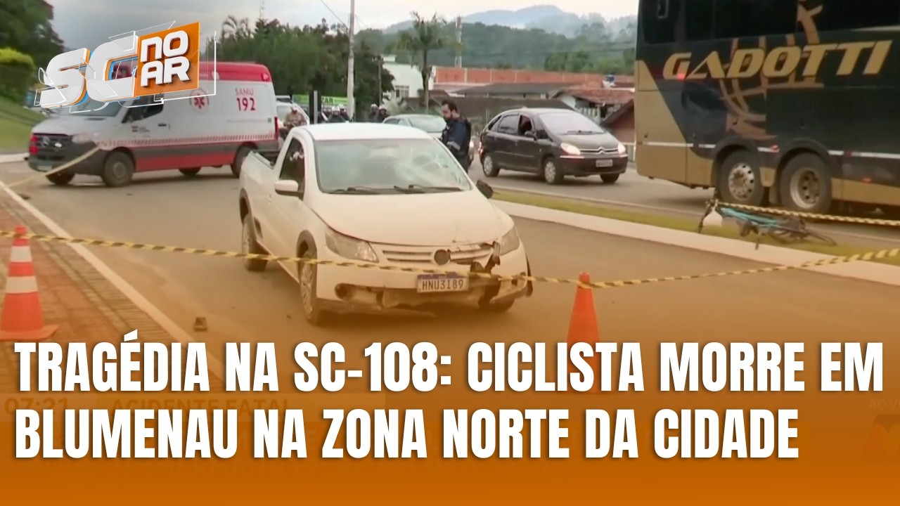 Acidente em Blumenau na SC-108 deixa ciclista morto na Dr. Pedro Zimmermann