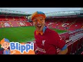 Blippi&#39;s Soccer Fun with Liverpool FC | Blippi Adventures for Kids | Moonbug Kids