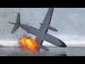 Antonov An-26 Plane Crash to Sea, Palana Airport, Kamchatka, Russia - [Failed Go-Around] (4K)