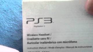 Sony PS3 Bluetooth Headset 2.0 Unboxing