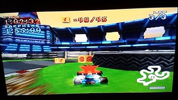 Crash Team Racing (PS1) Part 48 - Slide Coliseum (Relic Race)