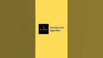 Upcoming Insertion Sort Algorithm | At A Glance! | #insertionsort