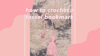 how to crochet a tassel bookmark! simple and quick tutorial~you can match them with your fave books