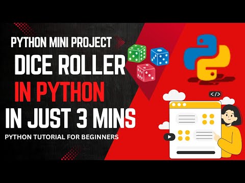 Python Mini Project Make a Dice Roller in Python | Python Tutorial for Beginners #python  #coding