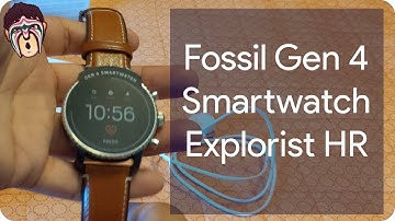 Fossil Gen 4 Smartwatch Explorist HR Tan Leather Unboxing [Manjoume]