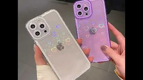 Shiny laser heart iPhone case