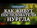 Как живут ЧУМНЫЕ ДЕСАНТНИКИ и последователи НУРГЛА ? (WARHAMMER 40000)