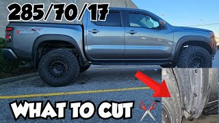 WHAT TO TRIM ON YOUR NISSAN FRONTIER TO FIT BIGGER TIRES *2023 NISSAN FRONTIER PRO-4X