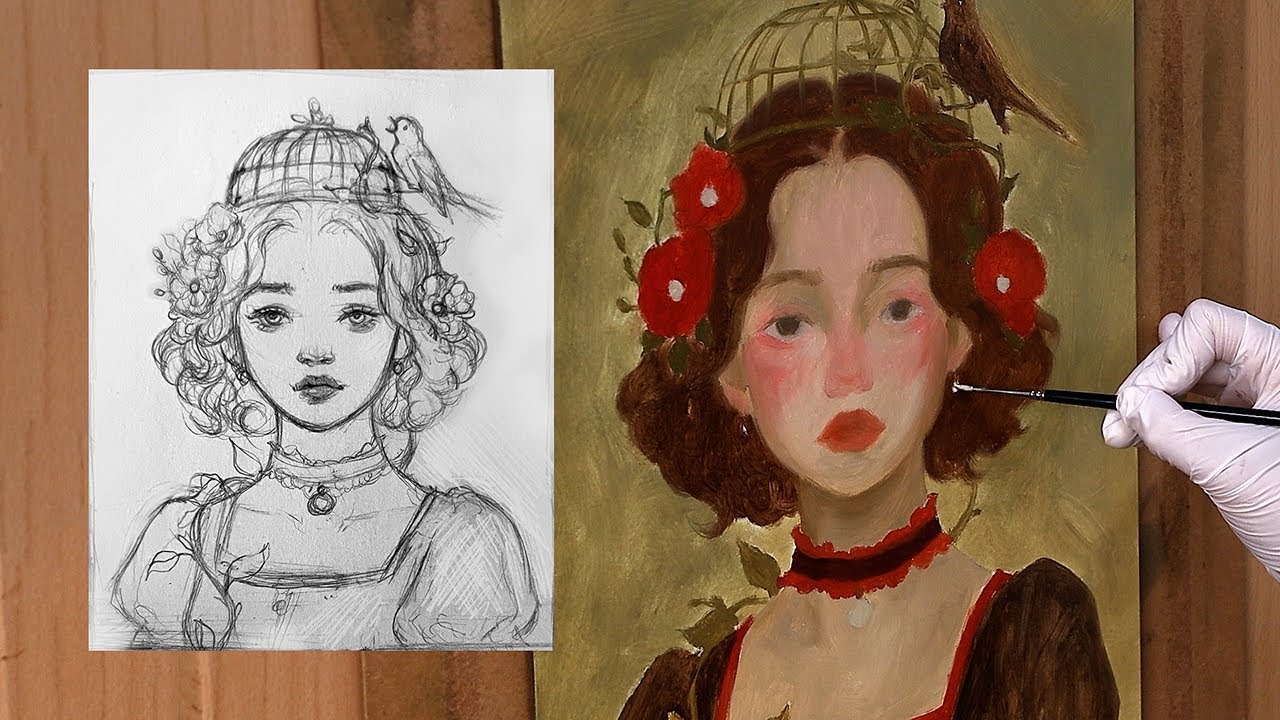 Fairytale Oil Painting 🧚 PT 1: EBAUCHÉ